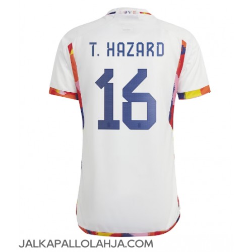 Belgia Thorgan Hazard #16 Kopio Vieras Pelipaita MM-kisat 2022 Lyhyet Hihat